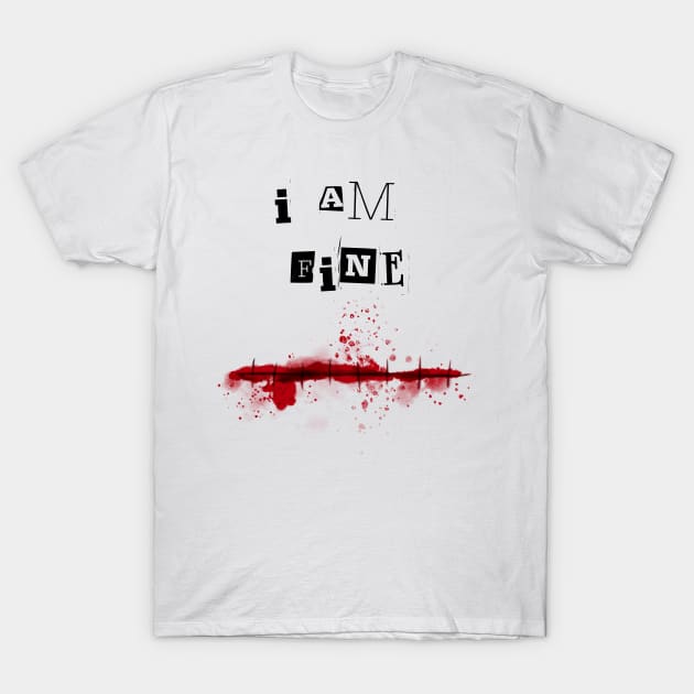 i'm fine zombie halloween T-Shirt by UnikRay